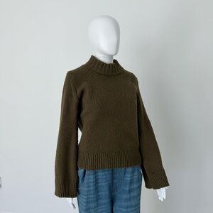 Zara Dark Olive Turtleneck Mockneck Sweater